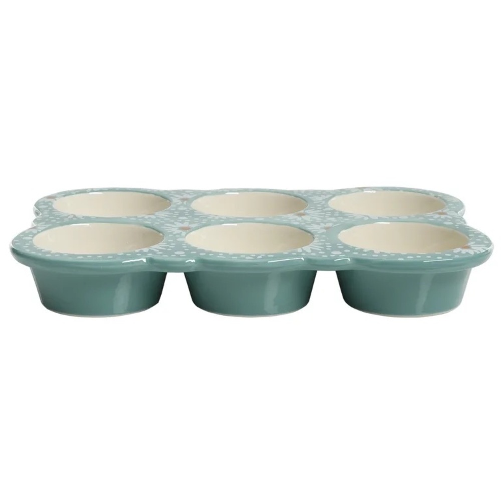 2017 🌸 New Pioneer Woman Flea Market “Blue Daisy” Cupcake Baking Pan, 10.5” - Picture 9 of 10